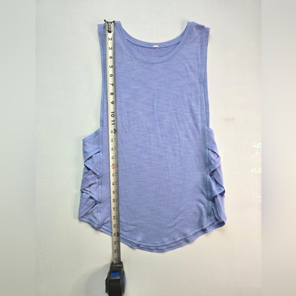 EUC Lululemon Var-City Muscle Tank Heathered Hero Blue - Picture 3 of 7